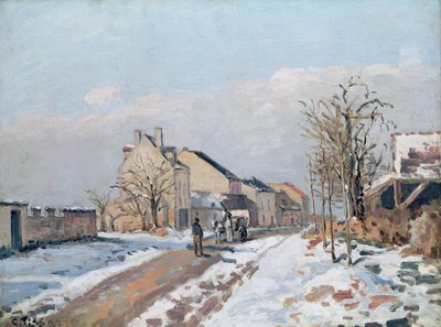 La Strada da Gisors a Pontoise, Effetto Neve, 1872 da Camille Jacob Pissarro